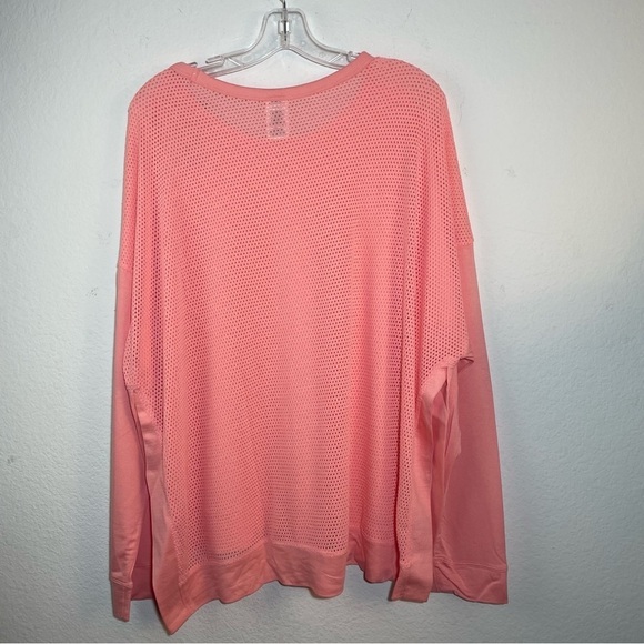 Avia Women’s Mesh Back Long Sleeve T-Shirt With Side Slit XXL 20 - Picture 4 of 14